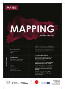 rahvusvahelise ühisnäituse MAPPING plakat. Pallas osaleb